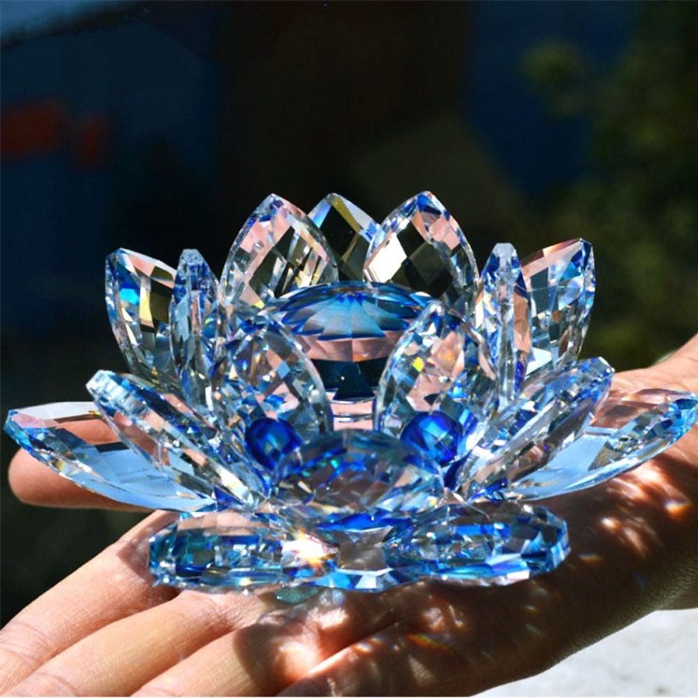 Paper Weight Crystal - Figurina di fiori di loto di