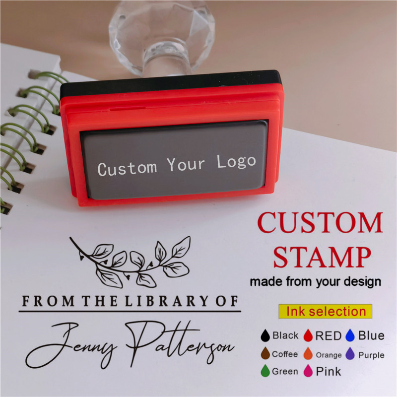 Rubber Date Stamp - Timbro Autoinchiostrante Personalizzato con Logo, Timbro